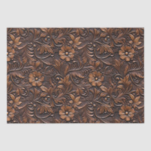 Papel De Seda Flores Marrons Ocidentais