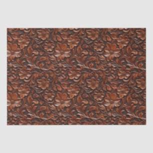 Papel De Seda Flores Marrons Quentes