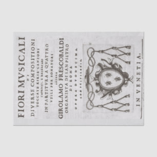 Papel De Seda Flores Musicais Descamação de Música Barroca It