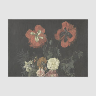 Papel De Seda Flores Neerlandesas De Idade Do Ouro Insetam Borbo