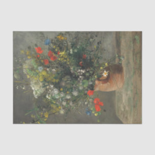 Papel De Seda Flores num vaso (2) por Auguste Renoir