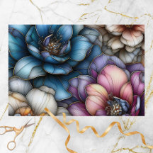 Flores Opulentas com Contornos de Ouro Brilhante