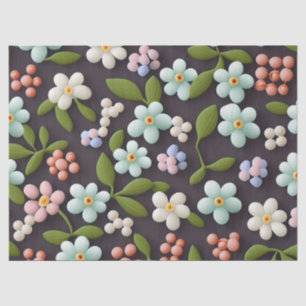 Papel De Seda Flores Pequenas