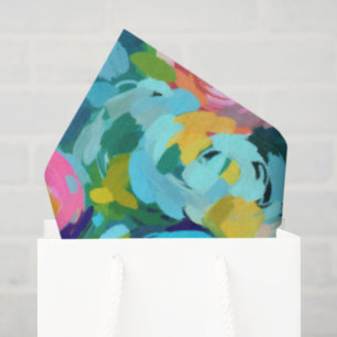 Papel De Seda Flores Pintadas Arte Colorido Verão Diversão Flora