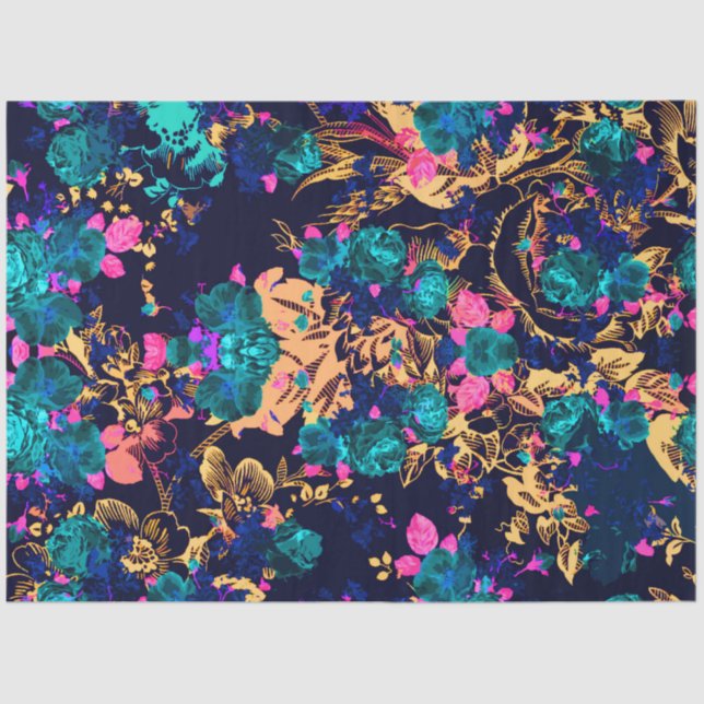 Papel De Seda Flores-quic-abstrato (Frente )