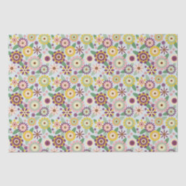 Papel De Seda Flores Retro-Groovy
