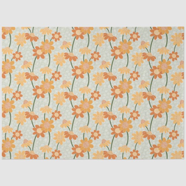 Papel De Seda Flores retrorreflectoras bonito mudas na década de (Frente )