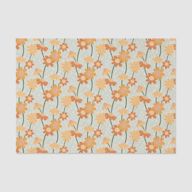 Papel De Seda Flores retrorreflectoras bonito mudas na década de (Frente )