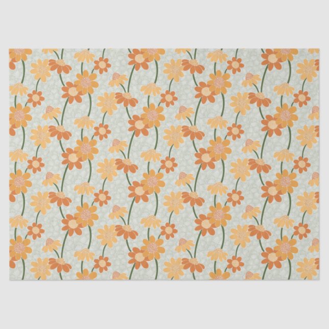 Papel De Seda Flores retrorreflectoras bonito mudas na década de (Frente )