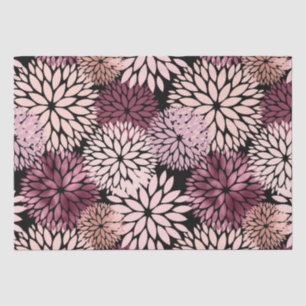 Papel De Seda Flores Rosa Blush Burgundy