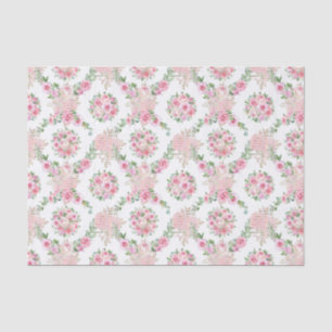Papel De Seda Flores rosa bonito e doces Padrão de dissociação