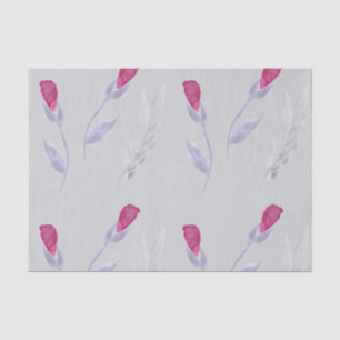 Papel De Seda Flores Rosa de cinza