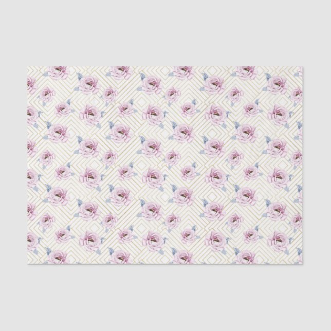 Papel De Seda Flores Rosa (Design série 76 rosa)