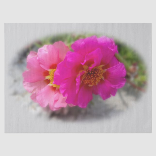 Papel De Seda Flores rosa no sol (Frente )