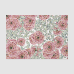 Papel De Seda Flores Rosa (Série Design 67 Rosa)