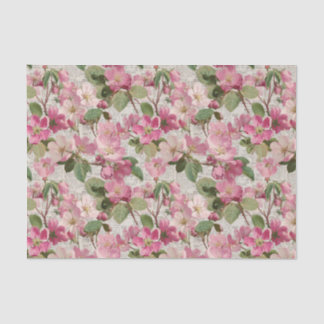 Papel De Seda Flores Rosas Vintage em Decoupage