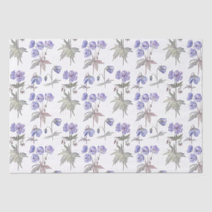 Papel De Seda Flores Roxas Pastel Aquarela Elegantes e Sofistica