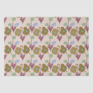 Papel De Seda Flores Russas Retro Handrawn