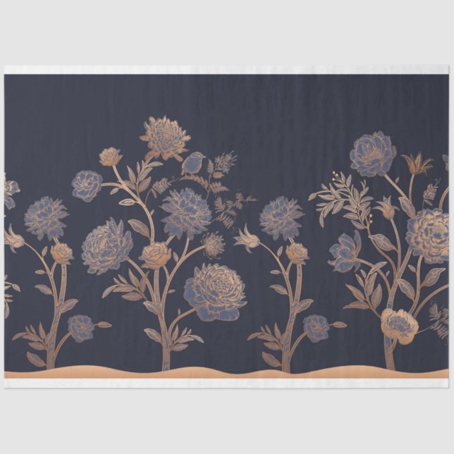 Papel De Seda Flores Sentindo em uma Linha (Frente )