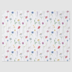 Papel De Seda Flores Silvestres Elegantes