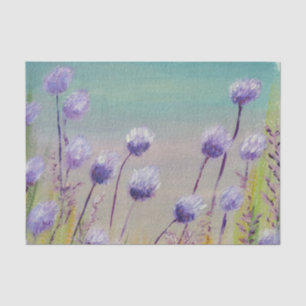 Papel De Seda Flores silvestres roxas
