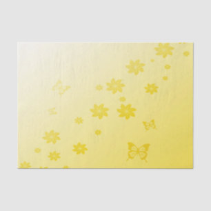 Papel De Seda Flores Sunshine nas Borboletas