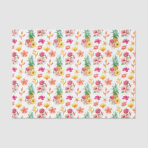 Papel De Seda Flores Tropicais Rosa (Série Design 10 Rosa)