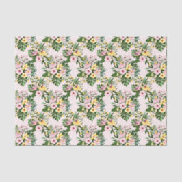 Papel De Seda Flores Tropicais Rosa (Série Design 20 Rosa)