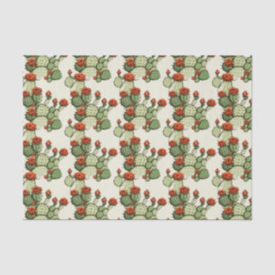 Papel De Seda Flores Vazias Fábricas de Cactus Verde