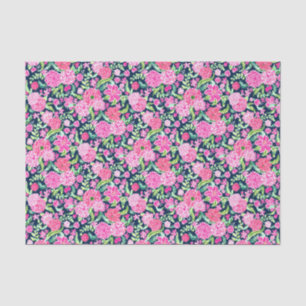 Papel De Seda Flores verdes e cor-de-rosa na praia de Preppy Pal