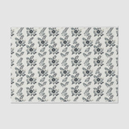 Papel De Seda Flores Verdes Elegantes