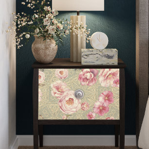 Papel De Seda Flores Vintage Antigas Na Desmontagem Do Damask