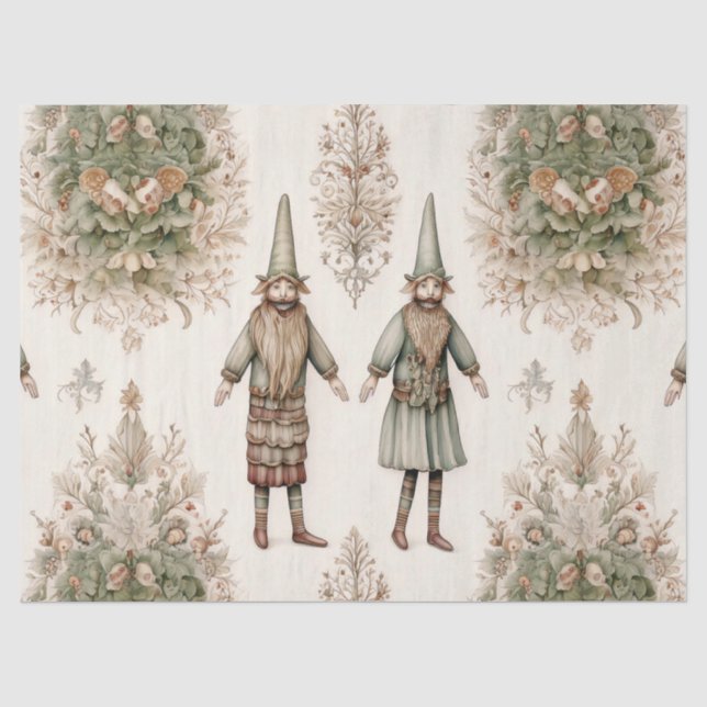 Papel De Seda Floresta Caprichosa Gnômes & Botânica (1) (Frente )