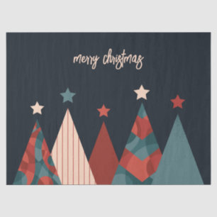 Papel De Seda Floresta de abstrato de Natal feliz