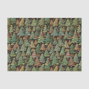 Papel De Seda Floresta de Árvore de Natal Whimsey