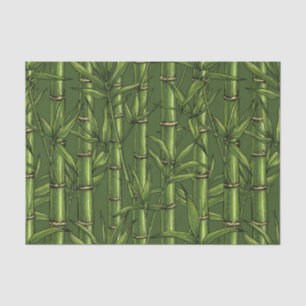 Papel De Seda Floresta de bambu em verde
