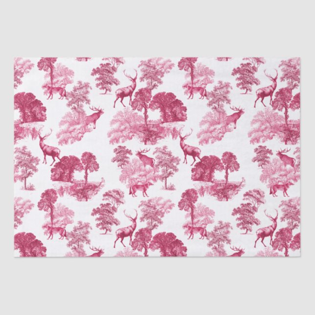 Papel De Seda Floresta de Cerco Rosa Elegante (Frente )