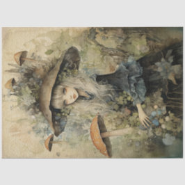 Papel De Seda Floresta de Primavera de Fada de Cogumelos de Cogu