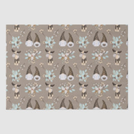 Papel De Seda Floresta dos Gnomos do Natal