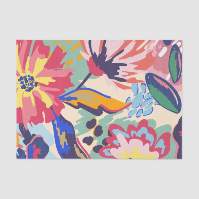 Papel De Seda Floresta e rosas (Frente )