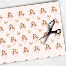 Papel De Seda Floresta Mágica Encantada Com Borboleta De Fada Co