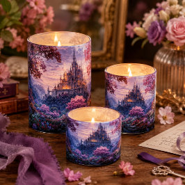 Papel De Seda Floresta Nebulosa de Lavanda Castelo Gótico