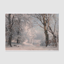 Papel De Seda Floresta No Inverno