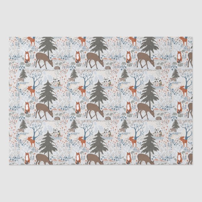 Papel De Seda Florestas De inverno (Frente )