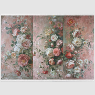Papel De Seda Florestas Rosa Pintadas Para Design De Painéis De