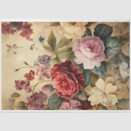 Papel De Seda Flórida vítrea com cores ricas Bloom Eterno