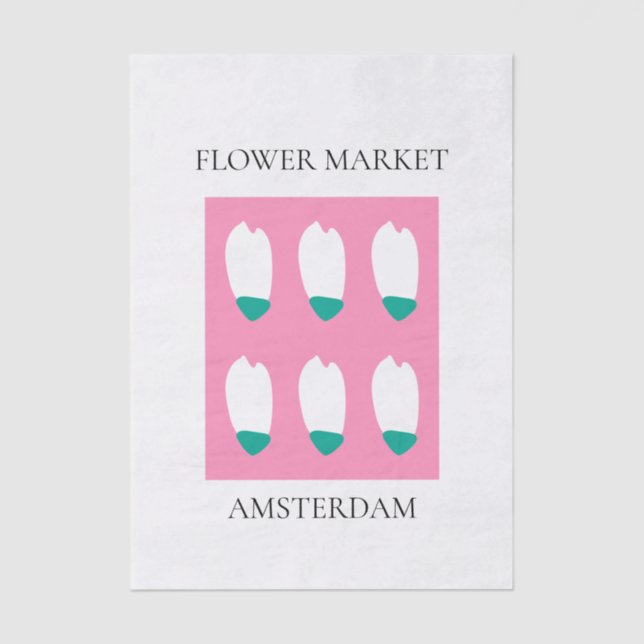 Papel De Seda Flower Market - Amsterdam (Frente )