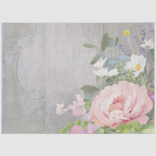 Papel De Seda Flower Market Elegant Vintage Pink Art