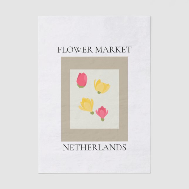 Papel De Seda Flower Market - Netherlands (Frente )