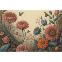 Flower poem postcard 8 decoupage tissue paper